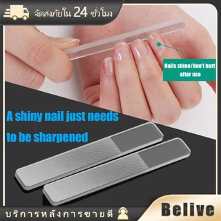 ตะไบเล็บ ตะไบแก้วนาโน ขัดเงา ทรงเหลี่ยม พร้อมกล่องใส่ 1ชิ้น