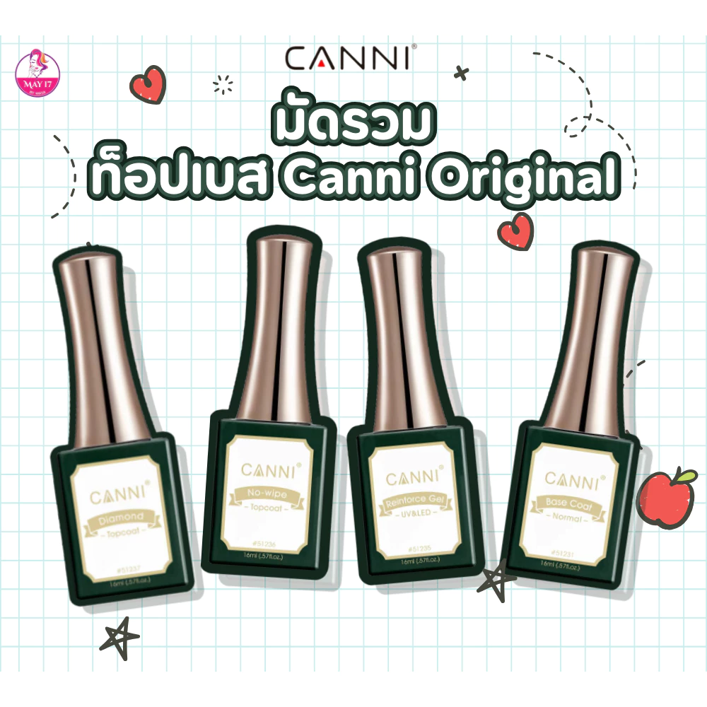 Canni เบส ท็อป แคร์เจล องค์ประกอบหน้าเล็บ แบรนด์แคนนิ ขนาด 16ml.