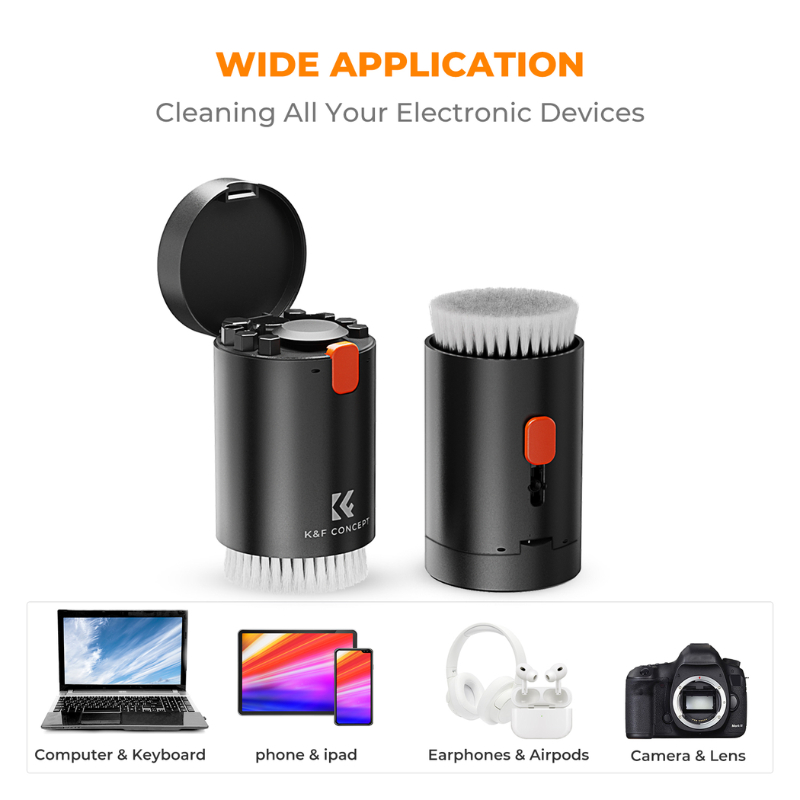 K&F 20-in-1 Cleaning Kit, Multifunctional Electronic for all equipments, like Airpod Pro/ Keyboard/Earphones/iPad/iPhone