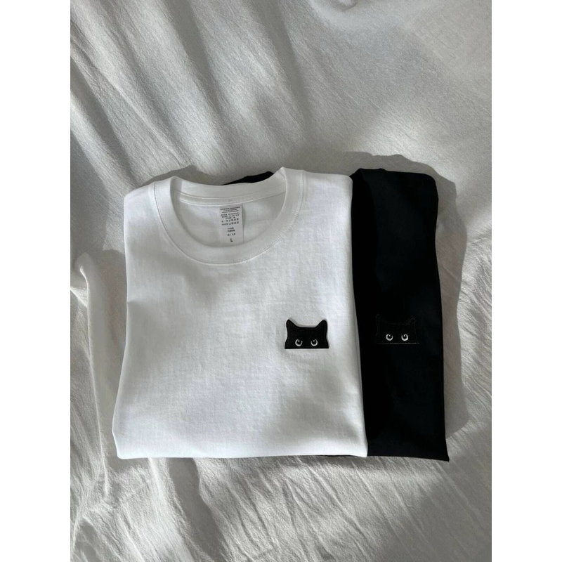 BLACK CAT T-SHIRTS BLACK & WHITE