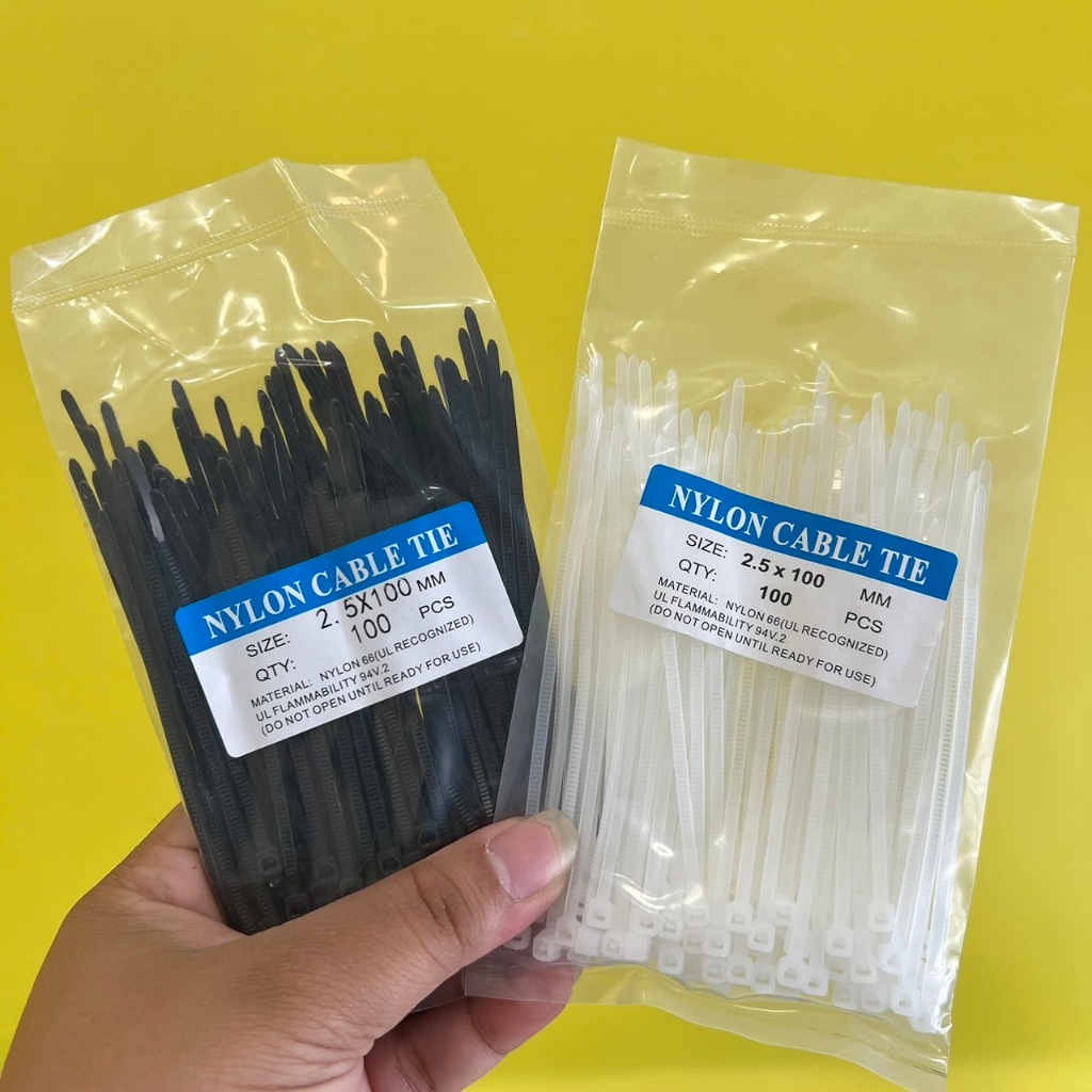 เคเบิ้ลไทร์ ขนาด 4 นิ้ว (2.5x100mm)แพคละ 100 เส้น