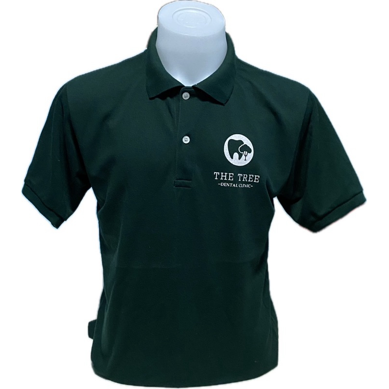 เสื้อโปโล THE TREE -DENTAL CLINIC-มือสอง ไซส์L รอบอก42