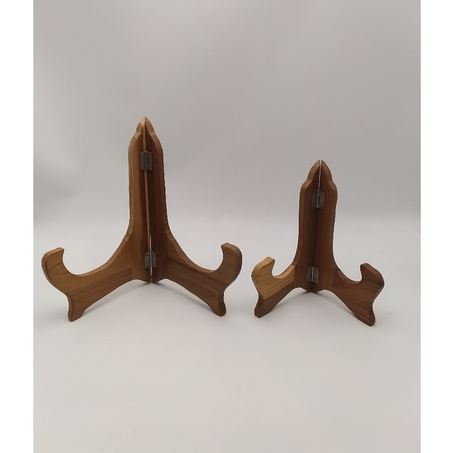 ขาตั้งไม้สัก ขาตั้งจาน กรอบรูป ไม้หนา มี 2 ขนาด