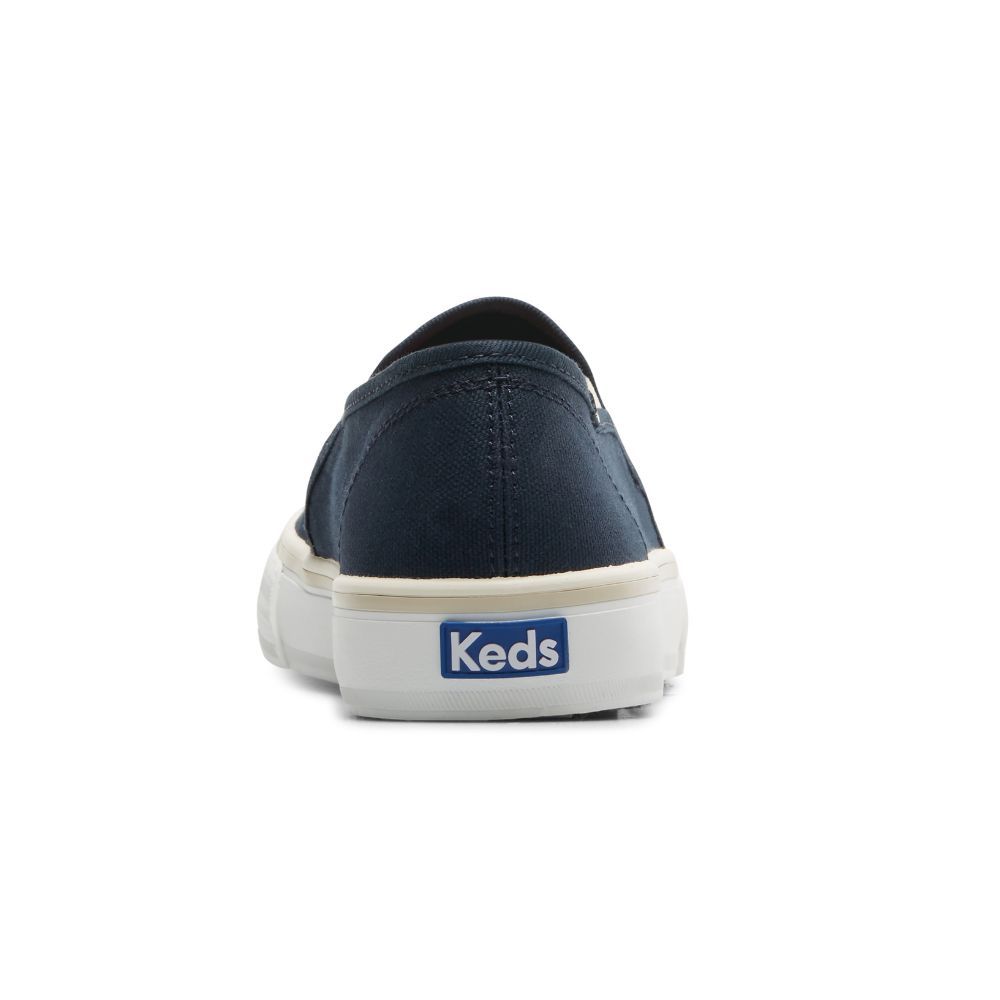 Keds รุ่น Double Decker Canvas รองเท้าผ้าใบ ผู้หญิง สี NAVY - WF66878