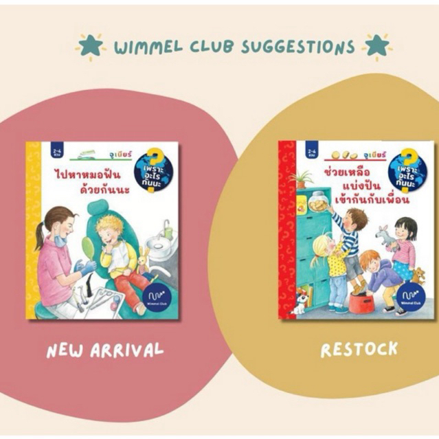 Wimmel ช่วยเหลือแบ่งปัน / ไปหาหมอฟันด้วยกันนะ นิทานเด็ก นิทานภภาพ หนังสือภาพ วิมเมลคลับ Wimmel Club