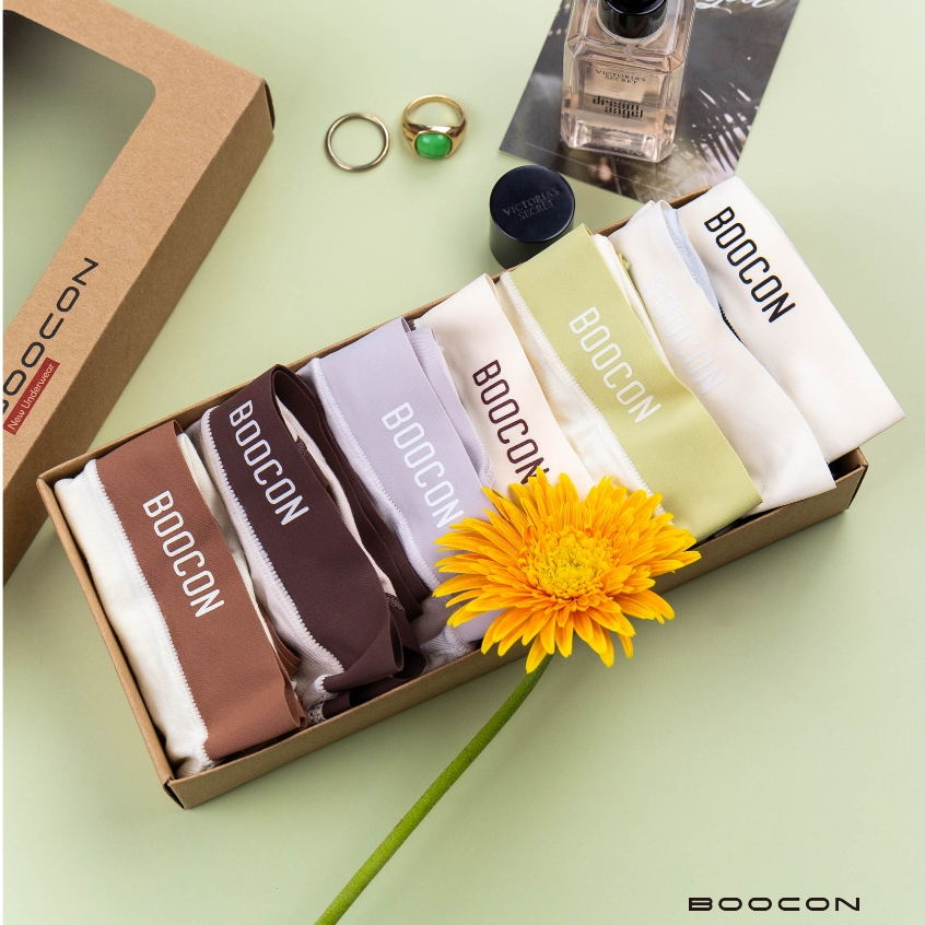 SET 4ตัว / 7ตัว กางเกงในไร้ขอบ ชุดชั้นในสตรี แฟชั่นเกาหลี สำหรับผู้หญิง ผ้ายืดนิ่ม สวมใส่สบาย ระบายอากาศได้ดี Underwear