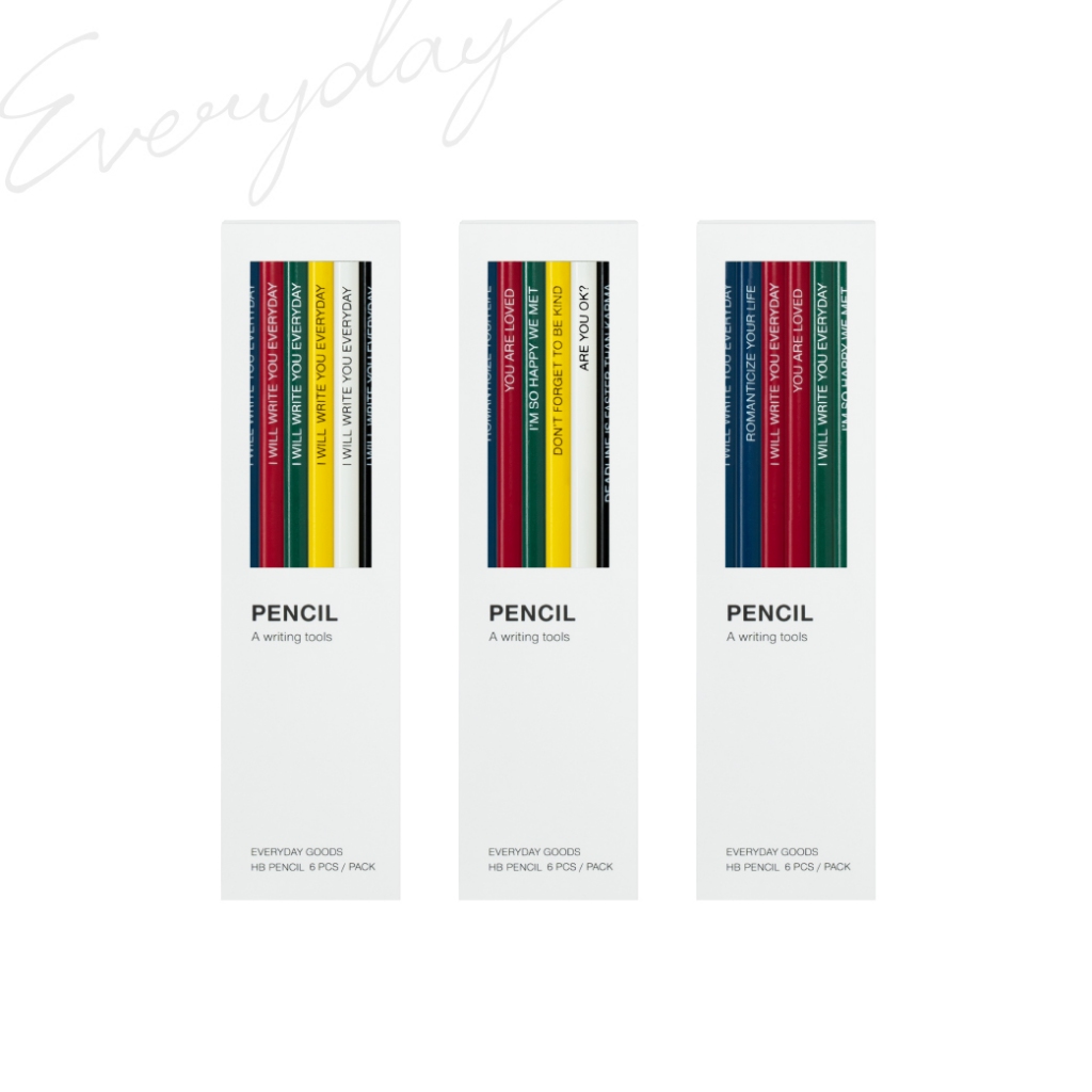 EVERYDAY & FRIENDS | Pencil Set (Everyday Kmkm) | ดินสอไม้ เครื่องเขียน ห้องเรียน พกพา ของขวัญ