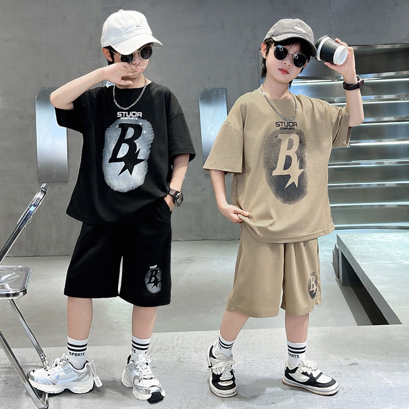 KISDZONE ชุดเซ็ต 2 ชิ้นเด็กชาย เสื้อ+กางเกงขาสั้น รุ่น A2433