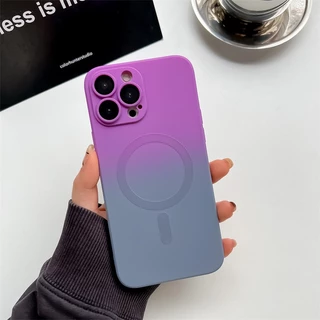 Silicone Magnetic Case For iPhone 17 16 15 14 13 12 11 Promax Pro Plus เคสไอโฟน เคสกันกระแทก