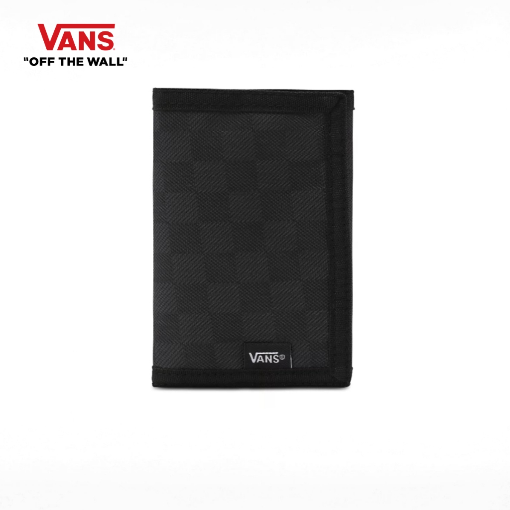 VANS SLIPPED - BLACK-CHARCOAL กระเป๋า กระเป๋าสตางค์ กระเป๋าใส่เงิน กระเป๋าใส่บัตร กระเป๋าใส่เหรียญ ผู้ชาย