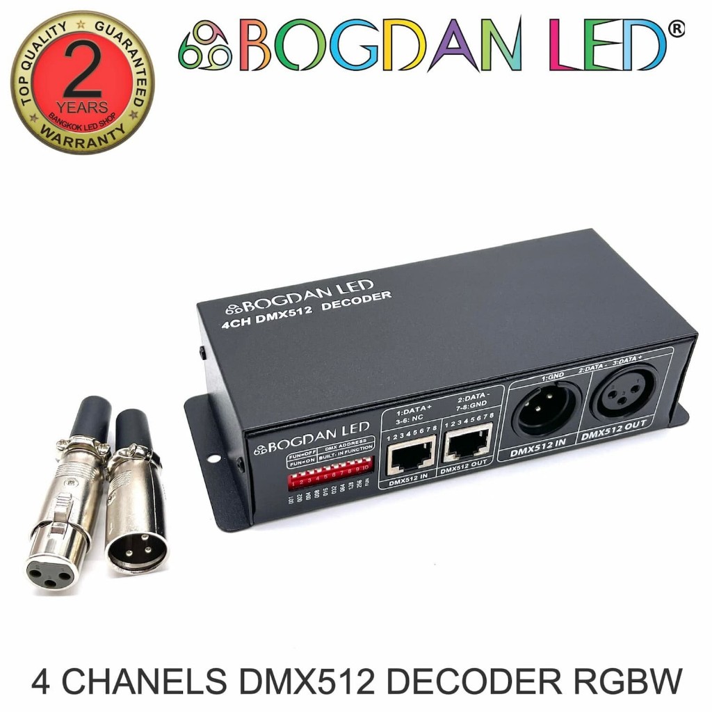 DMX512 DECODER RGBW BOGDAN LED 4 Chanels