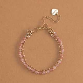 ROSE QUARTZ-LUCKY CHARM BRACELETสร้อยข้อมือหินมงคล-โรสควอร์ส