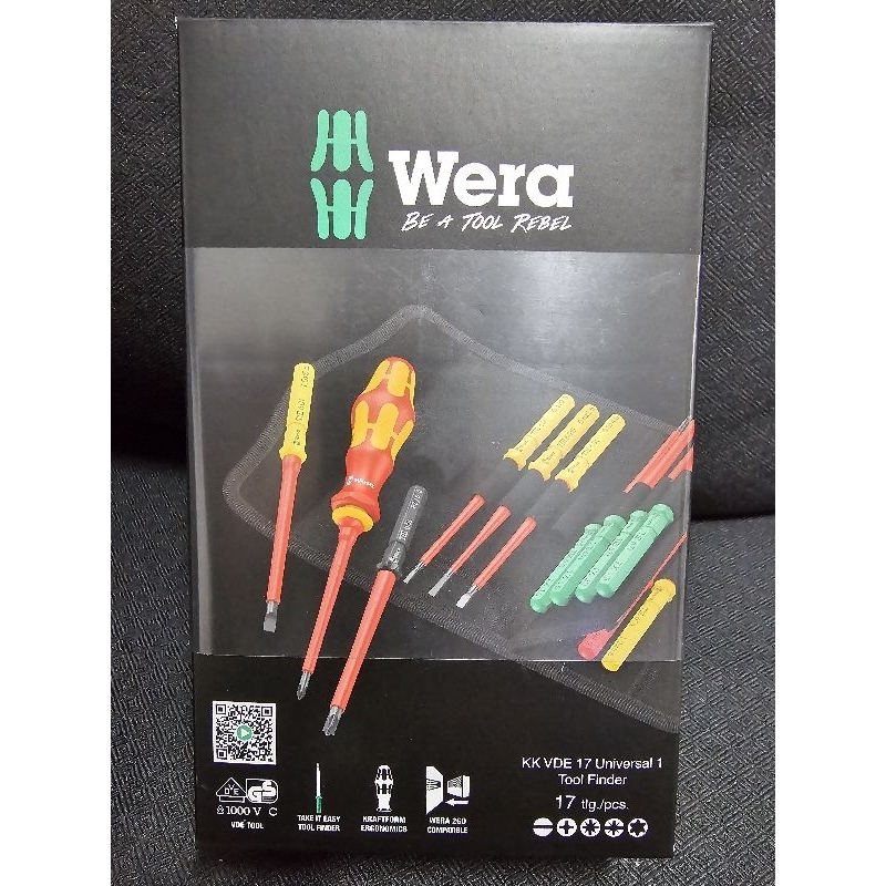 ชุดไขควง Kraftform Kompakt VDE 17 Universal 1 Tool Finder Code Nr.:05006611001 Wera