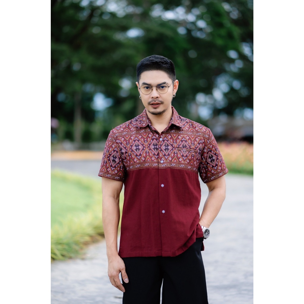 เสื้อผ้าแฟชั่น เสื้อผ้าฝ้ายฟอกนุ่มพิมพ์ลาย no.32 ขาวแขนสั้นเชิ้ตนาค
