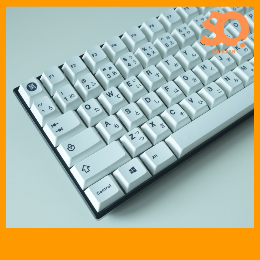 Minimalist Keycaps ปุ่มกดสําหรับ Mechanical Keyboard PBT Cherry Profile 129 Keys ของพร้อมส่งในไทย