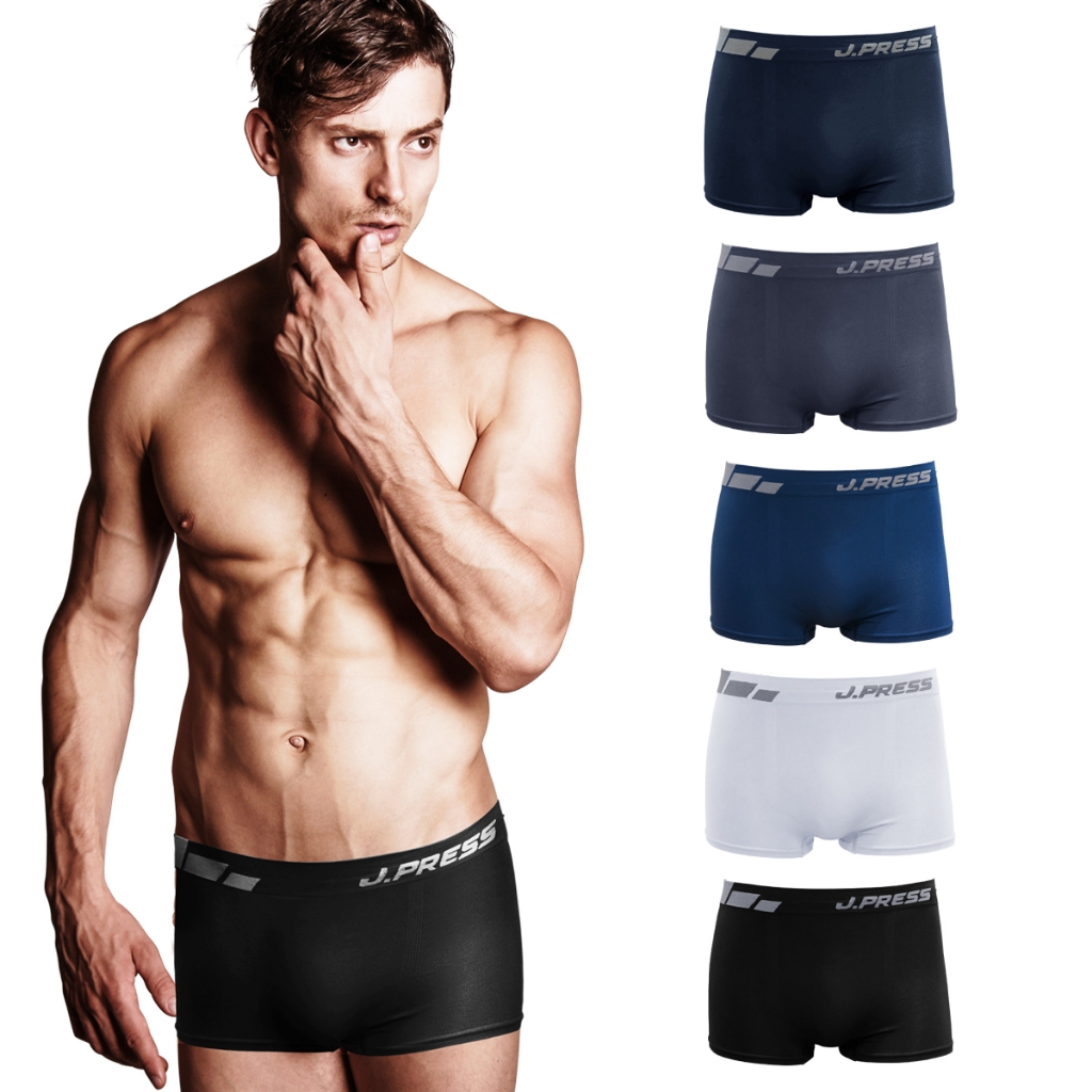 (เพิ่มสีใหม่) J.Press กางเกงในชาย ขาสั้น Seamless เจเพรส รุ่น 8230 จำนวน 1 ตัว/แพ็ค (มีให้เลือก 5 สี)