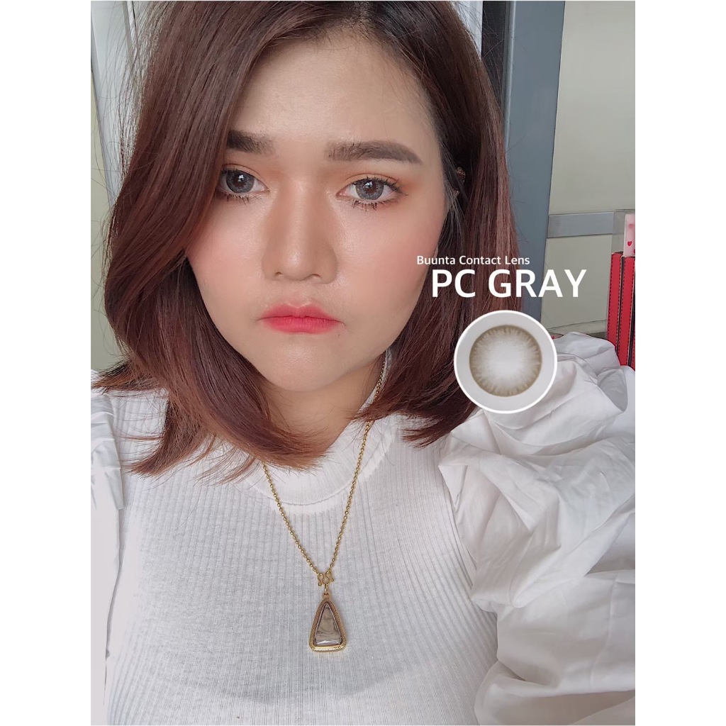 Magie Eye Contact Lens คอนแทคเลนส์สี รายเดือน สี PC Gray(เทาเข้ม) 1 คู่คอนแทคเลนส์สายตา ใส่สบายตา