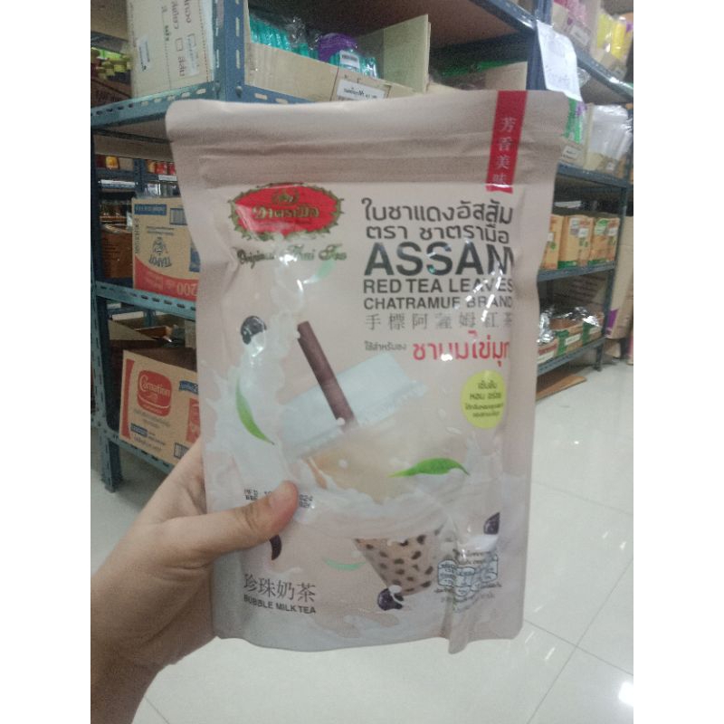 ใบชาแดงอัสสัมตรามือ 250 กรัม 12 ถุง/แบบยกลัง