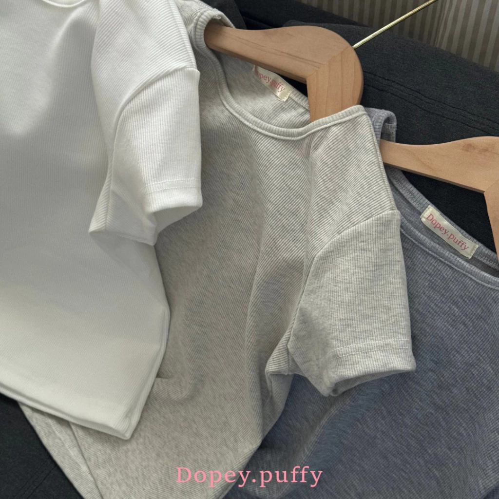 K11 เสื้อยืดคอกลมทรงbabyteeyผ้าร่อง 2*2