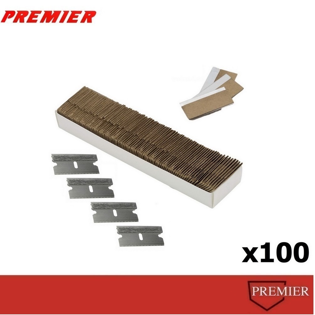 ใบมีดเหล็ก x100ใบ 1.5 Razor Blades Utility Knife: Single Edge Razor Blades, Steel Box Cutter Blades