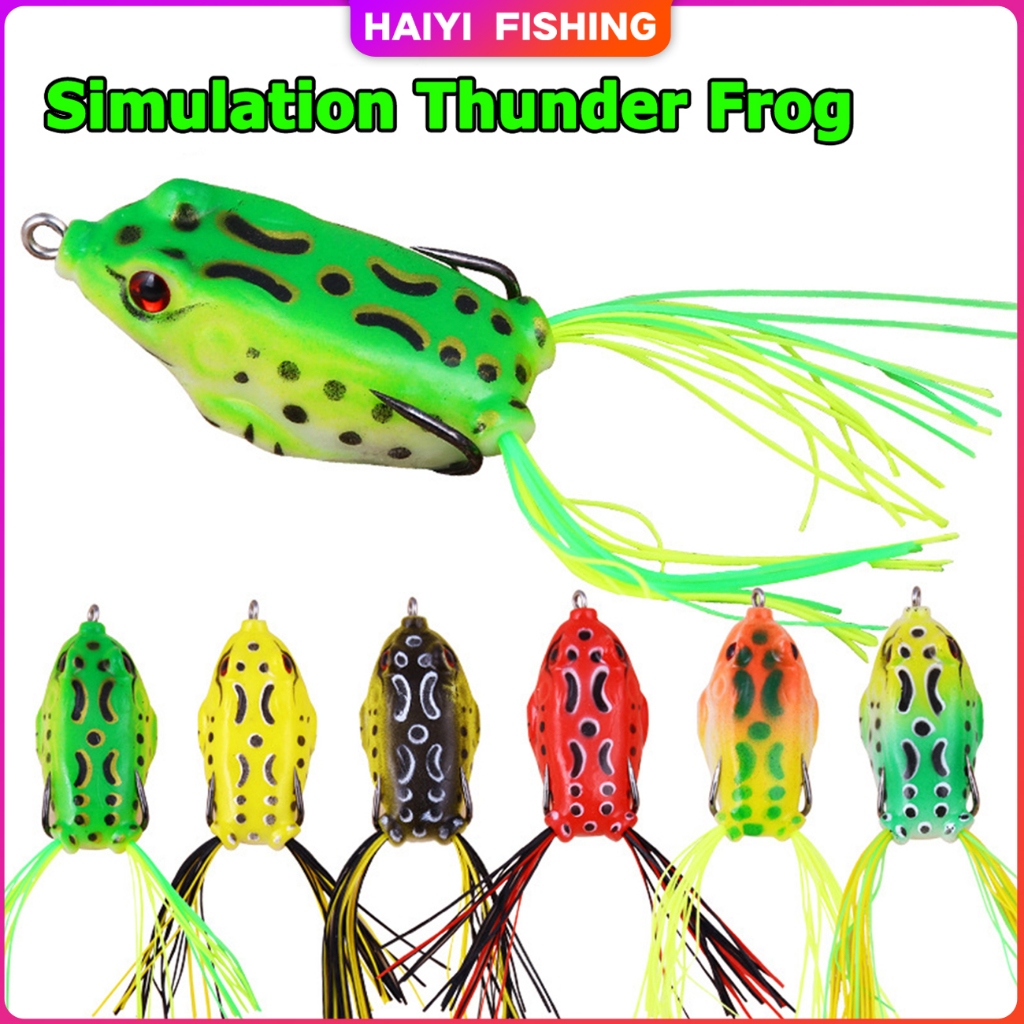 🐬HAIYI FISHING🐬เหยื่อตกปลารูปกบ 4.5 ซม./8 กรัม อุปกรณ์ตกปลา Colorful Frog Fishing Lure #Fisher007 กบ
