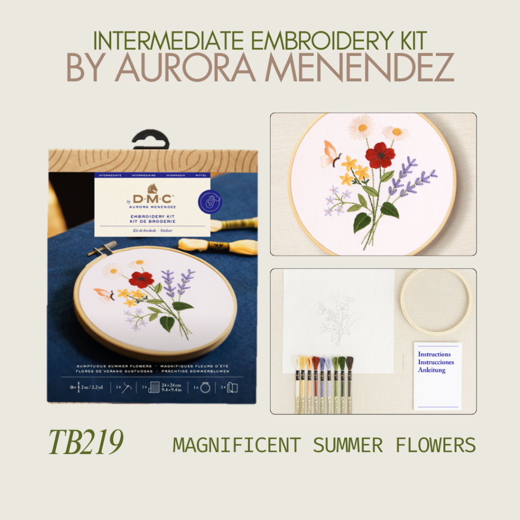 DMC The Designer Collection ชุดปัก Embroidery ระดับ Intermediate พร้อมอุปกรณ์