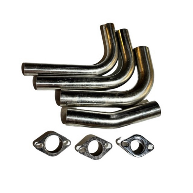 คอท่อ Spark/Exciter ไว้ใส่กับ w125 2โค้งหน้า (สแตนเลส304)หนา 1.2 มม.