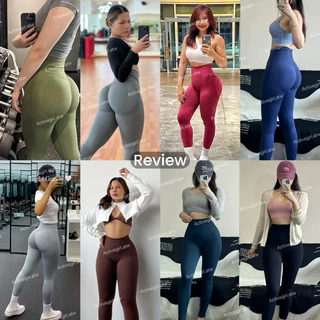 ActiveGirl - รุ่น Coconut Booty Pants กางเกงขายาวเอวสูงพิเศษ เน้นสะโพก กางเกงมีเส้นซัพพอต 3 เส้นช่วยยกก้นกลมเด้ง