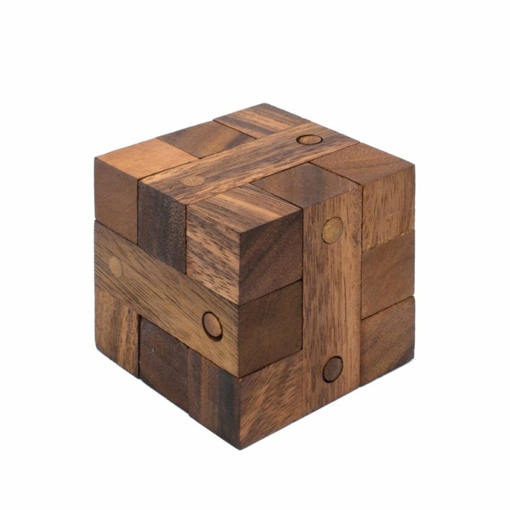 เกมส์ไม้ ปริศนาเต๋าล็อค เกมส์บล็อคไม้ เกมส์ตัวต่อการล็อคไม้ Puzzle LockingWooden Interlocking Puzzle