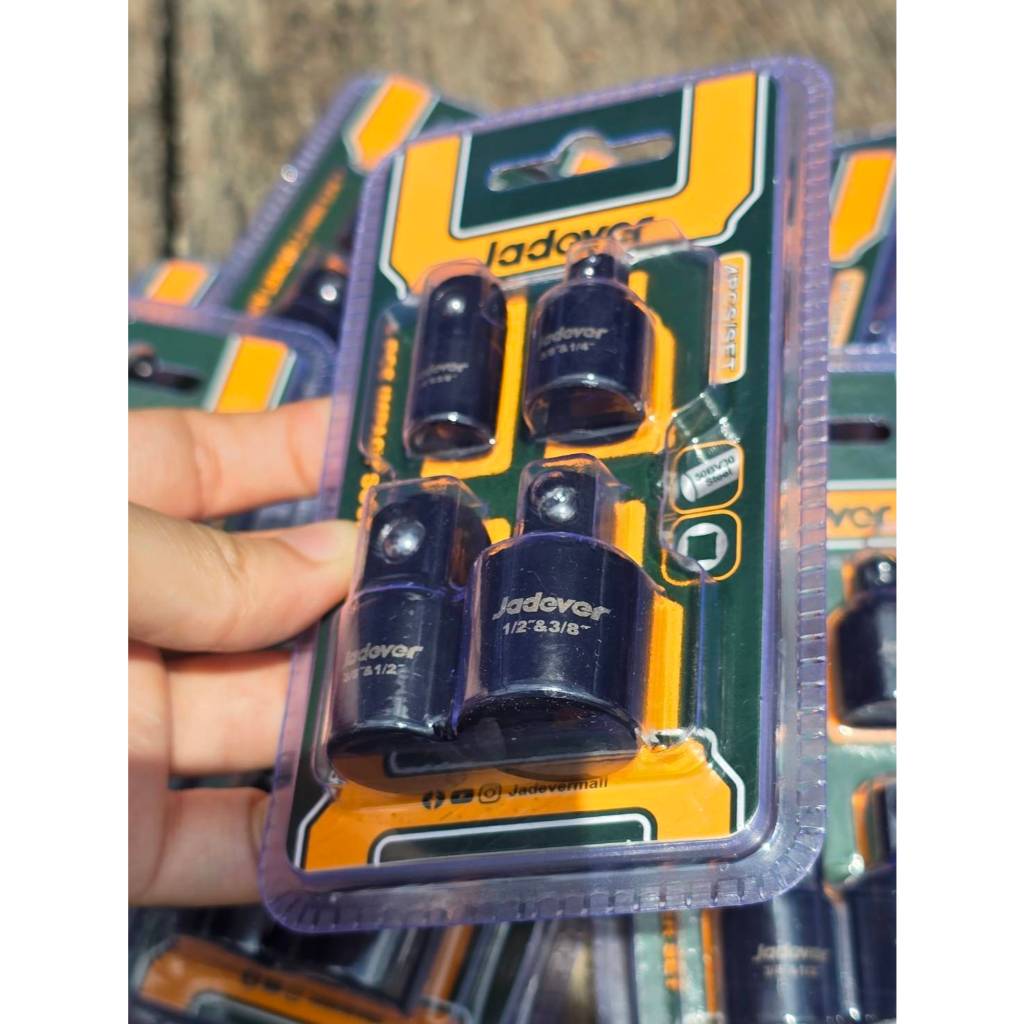 ข้อลด + ข้อเพิ่ม ลม 4 ตัวชุด รุ่น JDMS6404 ( 4 Pcs Impact socket adapter set ) JADEVER ราคา ถูกที่สุด ดีลบีเคเค แกลเลอรีภาพที่ 4