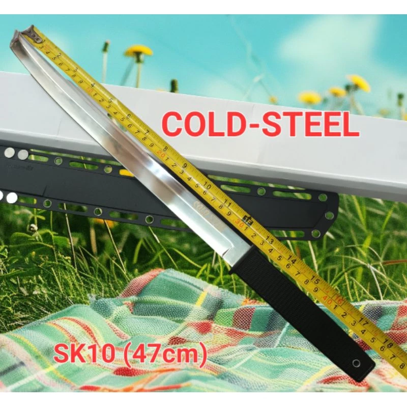 มีดเดินป่า COLD STEEL SK10 ขนาด 47 ซม ด้ามดำใบเลสพร้อมปลอกแข็ง