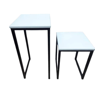 โต๊ะอเนกประสงค์ หน้าไม้ยางพารา ขนาดหน้าไม้ 35x50/40x40/45x45 cm. ความสูง 50/75 cm. สีหน้าไม้6สี !!! ขาเหล็กสีขาวเเละสีดำ