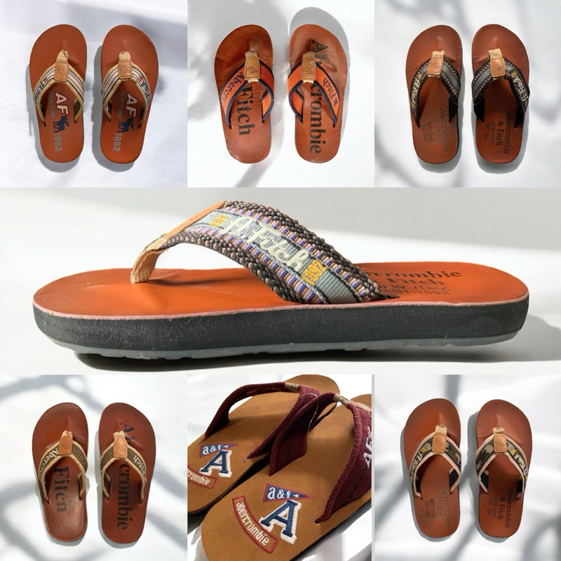 Abercrombie & Fitch รองเท้าแตะหูหนีบ หูคีบ AF ของแท้มือหนึ่ง เซลเก่าเก็บ กาวหมดอายุ จากคู่ละเป็นพัน 