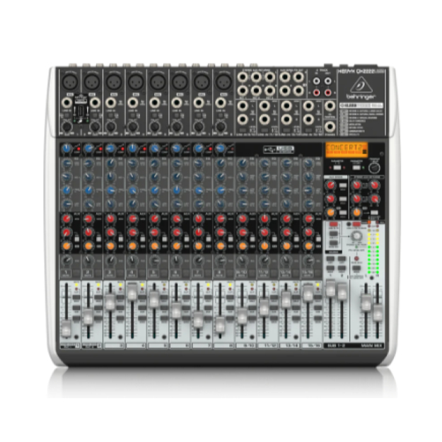 มิกเซอร์ Behringer XENYX QX2222USB 22 ช่อง โปรเซสเซอร์  Klark Teknik Multi-FX, Wireless Option, USB/