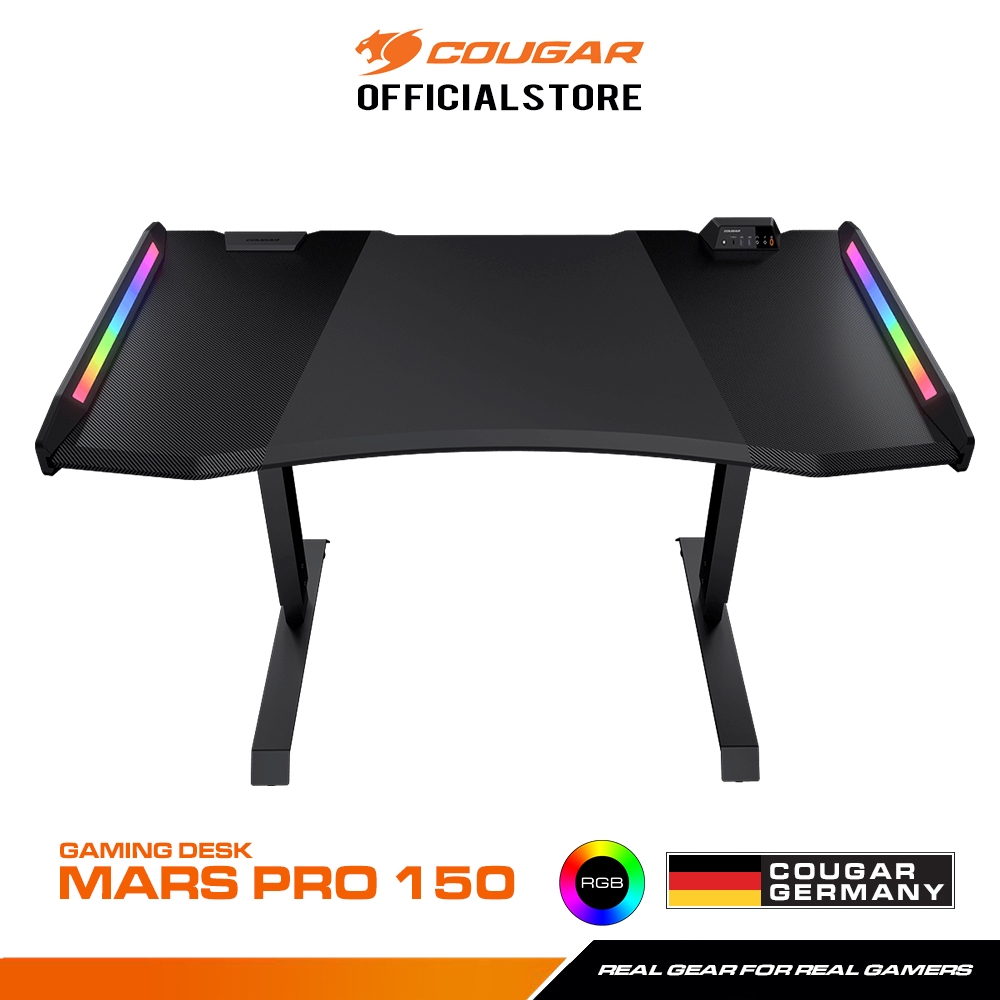COUGAR MARS PRO 150 : GAMING DESK โต๊ะคอมพิวเตอร์ มีไฟ RGB รับประกัน 1 ปี