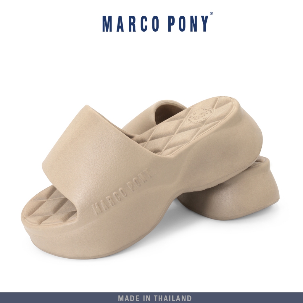 Marco pony รองเท้าแตะผู้หญิง รองเท้าแตะกันลื่น ทนต่อการสึกหรอ แฟชั่น ลำลอง ส้นหนา 6 ซม พื้นนุ่มมาก เหมาะกับฤดู MH9022