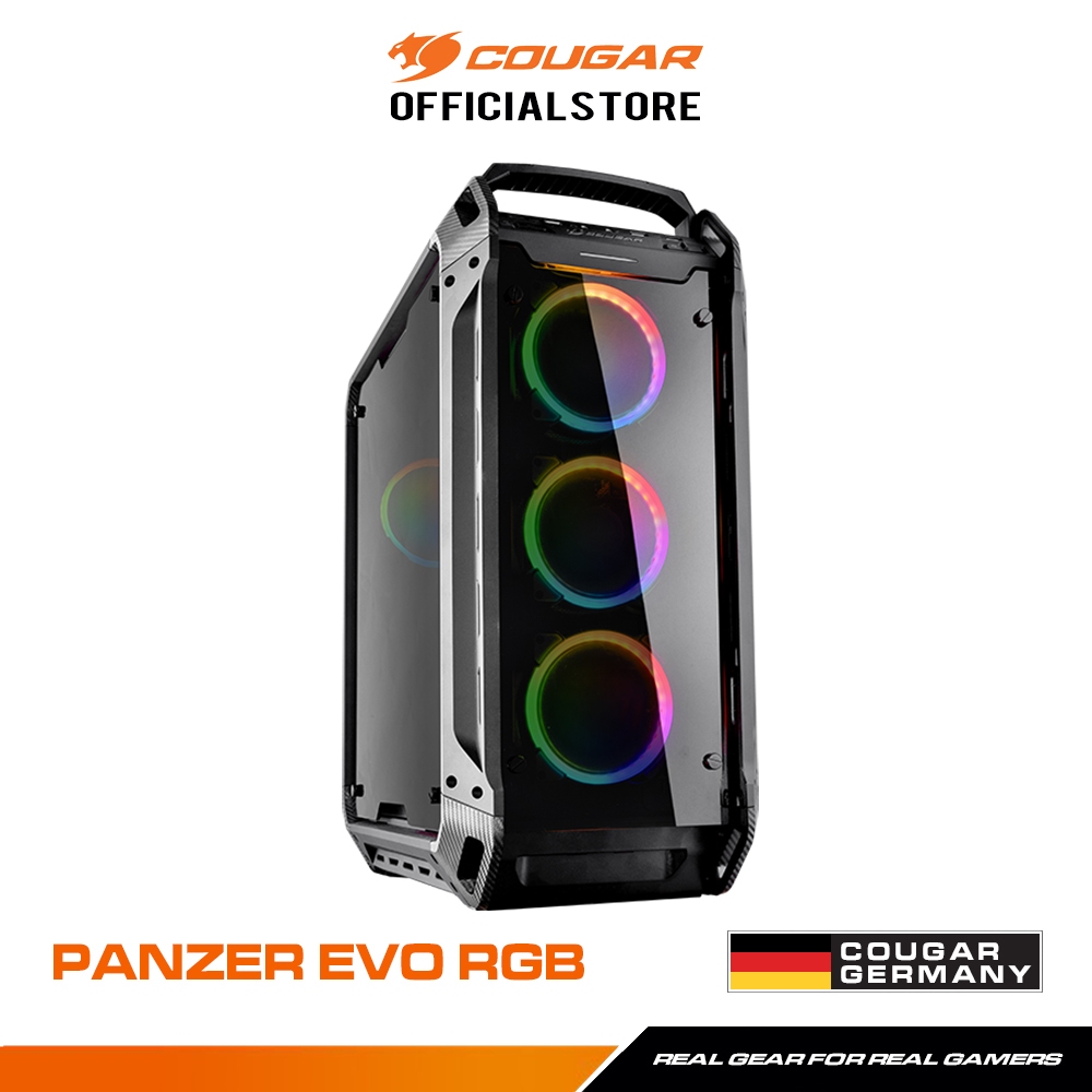 COUGAR PANZER EVO RGB : ATX Case เคสคอม พร้อมพัดลมเคส RGB 4 ตัว ประกัน 1 ปี