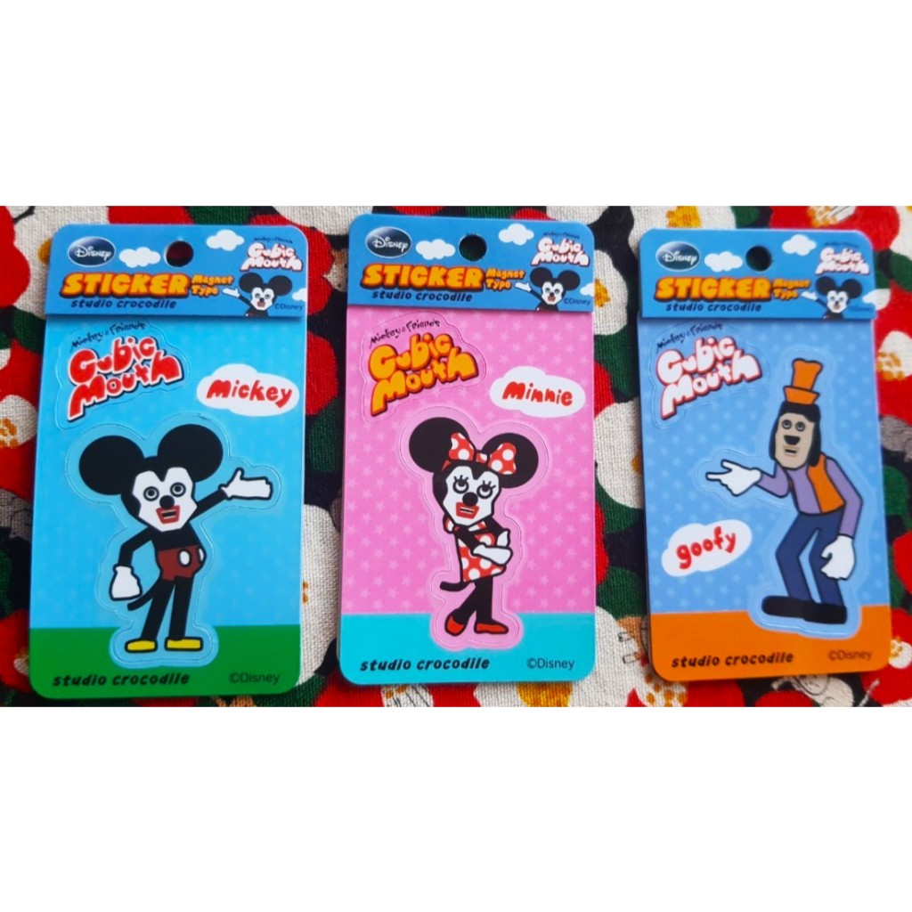 Disney sticker magnet type studio crocodile cubic mouth สติ๊กเกอร์ แม่เหล็ก ดิสนีย์ มิกกี้เม้าส์ มิน