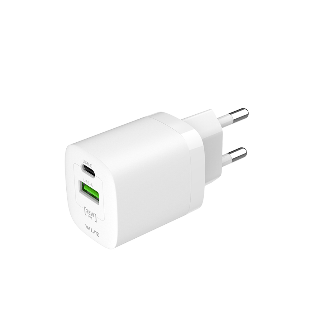 WISE อะแดปเตอร์ 33W หัวชาร์จ 2 พอร์ต USB-A USB-C Adapter รูปที่ 2