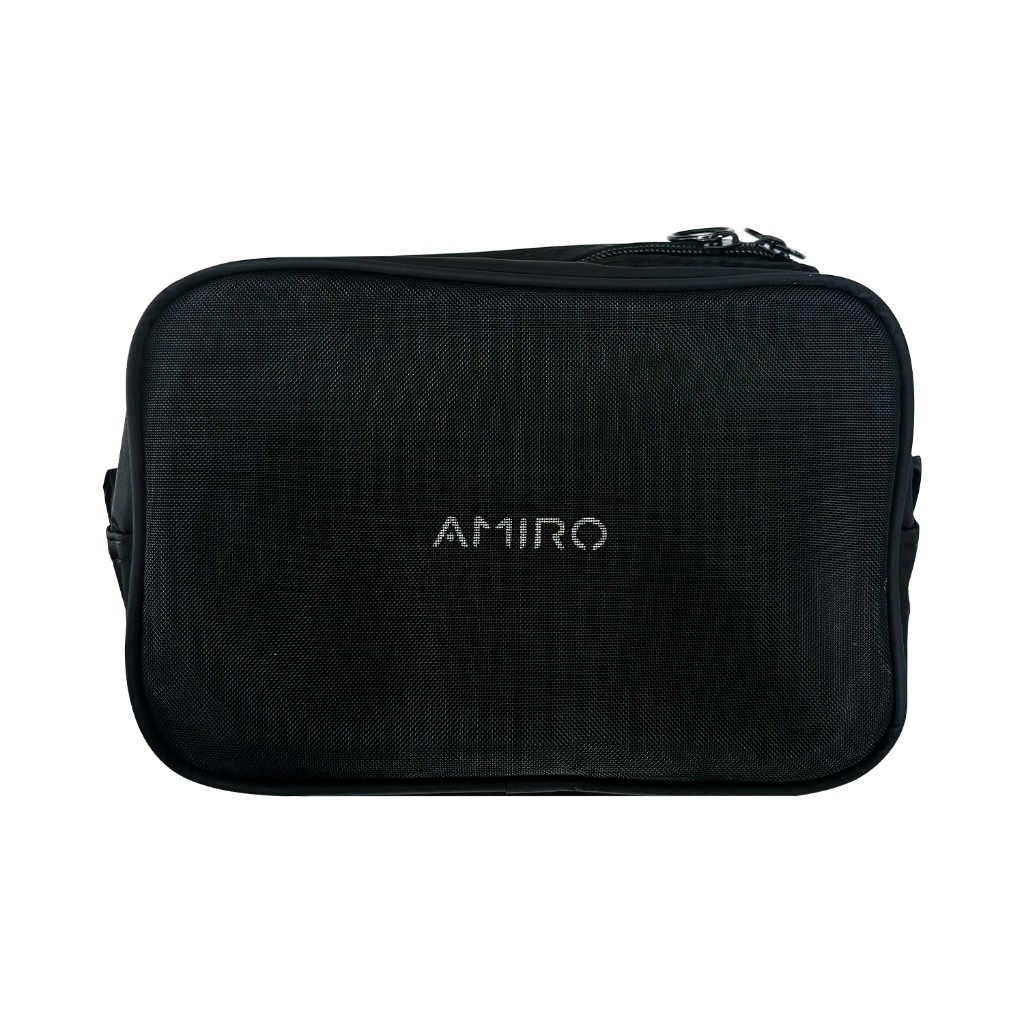 AMIRO Cosmetic Bag กระเป๋าเก็บเครื่องสำอางค์ผ้าตาข่ายไนล่อน-สีดำ