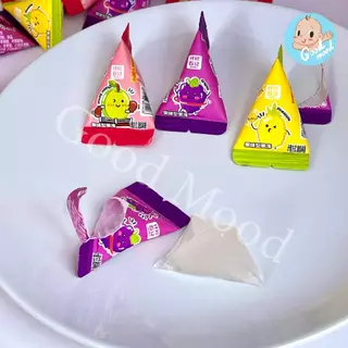 (อย.ไทย,ฮาลาล) เจลลี่สามเหลี่ยมหลินฮุ่ย 1กระปุก160ชิ้น