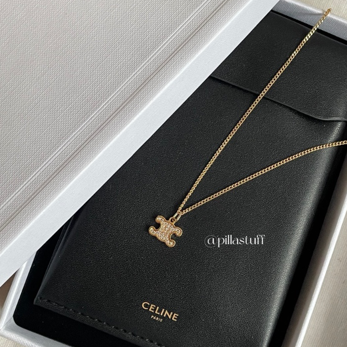 New🔥 Celine triomphe necklace สร้อยคอเซลีน