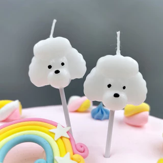 เทียนวันเกิด หมาพุดเดิ้ล (ชุด 3 ชิ้น)