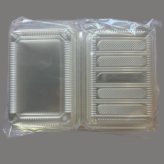 กล่องพลาสติกใส OPS HTP-6HL ใส่เบเกอรี่ อาหาร ได้ทั้งเย็นและร้อน ไม่มีไอน้ำ ฝาล็อคได้ในตัว 100 ชิ้น