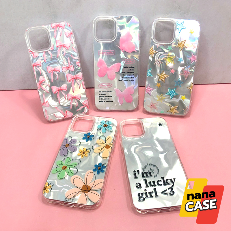 เคสโทรศัพท์มือถือ วีโว่/Vivo Y28 Y100 /Realme 11 12 C55 / Xiaomi Redmi 13c Poco C65 แบบแผ่นเกร็ดน้ำแข็ง พิมพ์ลายดอกไม้
