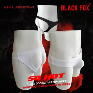 BLACK FOX กางเกงชั้นในจ็อกสแตรปชาย ผ้าสแปนเด็กซ์ ดันทรง ล็อคเป้า กระชับใส่สบาย