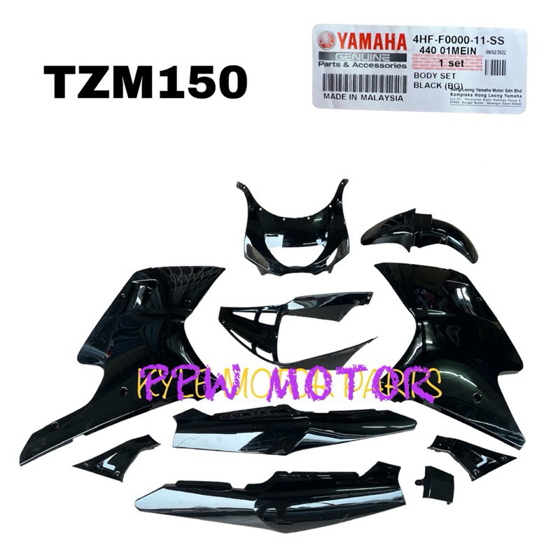ชุดสี Yamaha Tzm150 ของแท้ศูนย์อะไหล่ YAMAHA(10 ชิ้น) สีดำ