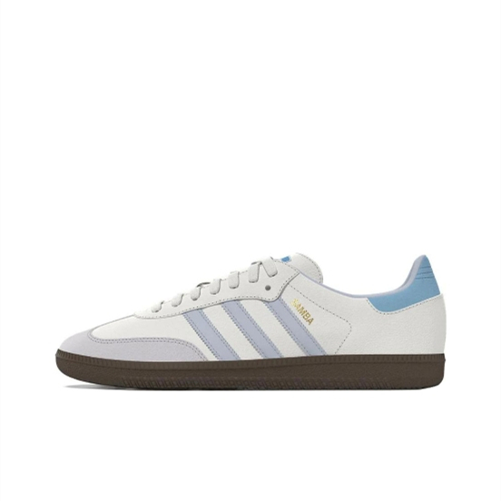 adidas originals SAMBA OG  White Blue Authentic 100%