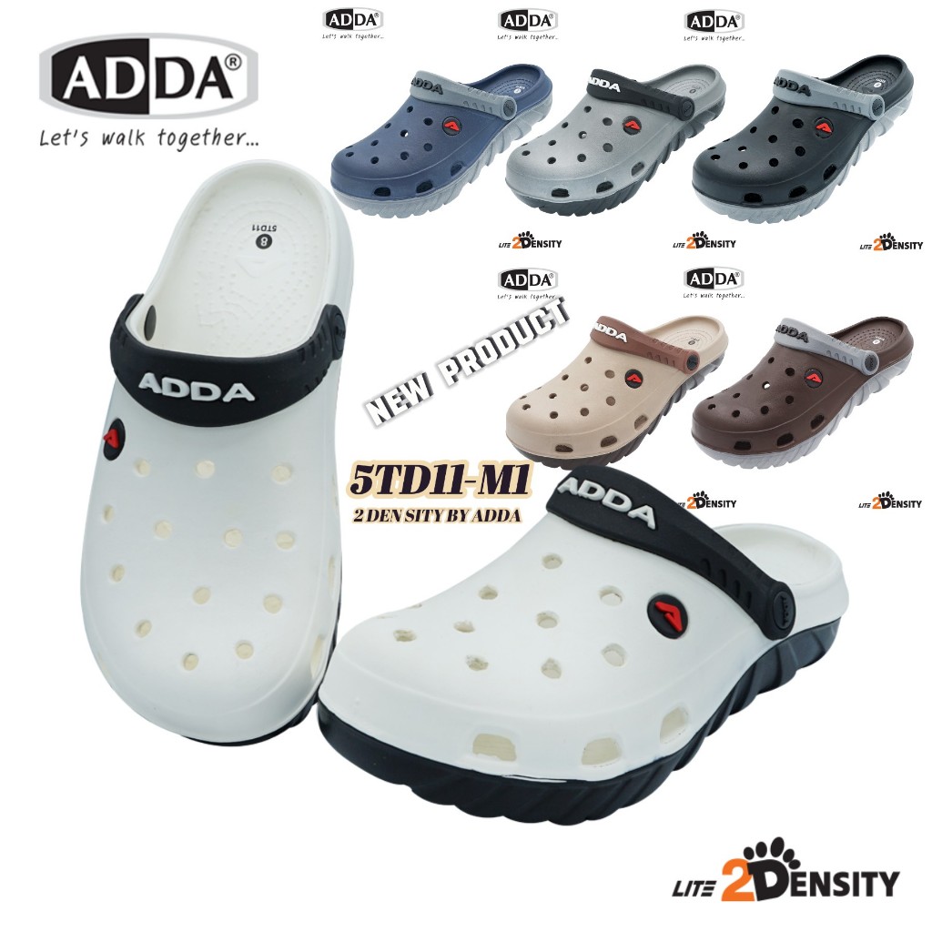 ADDA รุ่น 5TD11 SIZE (7-10) 2DENSITY นุ่มสวมใส่สบายมีสายรัดหลังมาให้เพิ่มความกระชับ รองเท้าหัวโต