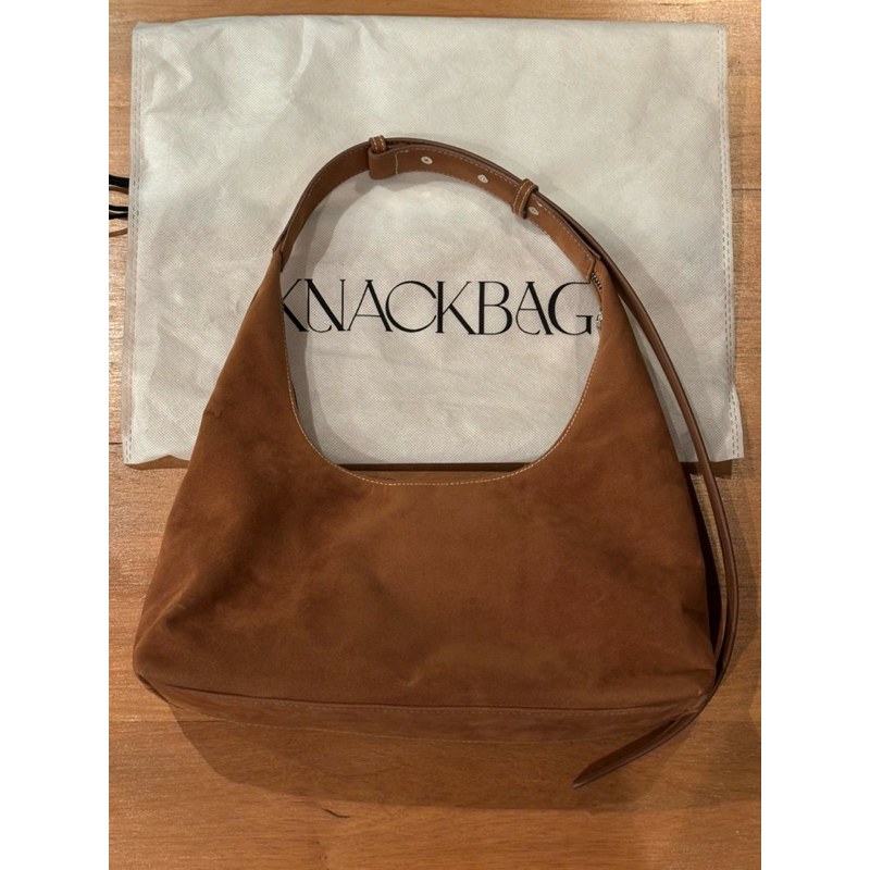 กระเป๋าแบรนด์ knackbag รุ่น Hobo ไซส์ L สีน้ำตาล หนังกลับ